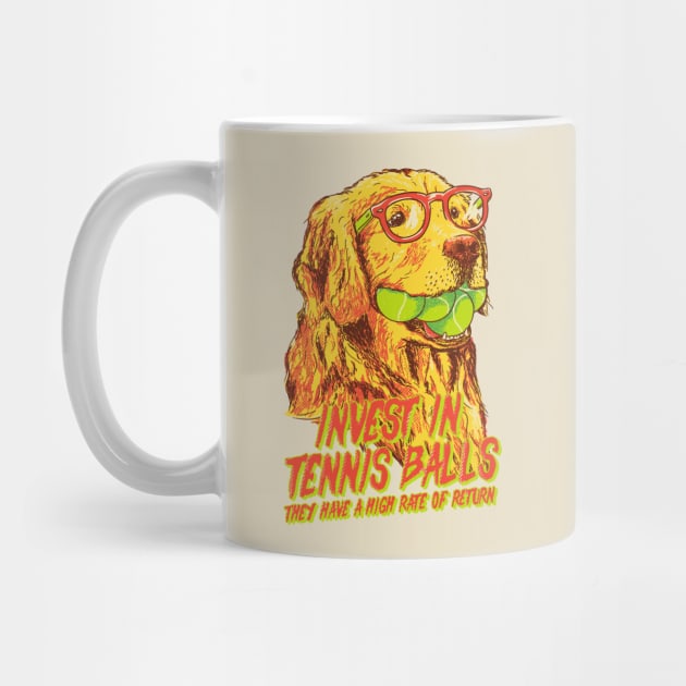 Good Boi Analytics - Invest in Tennis Balls | Funny Golden Retriever Business Plan by anycolordesigns